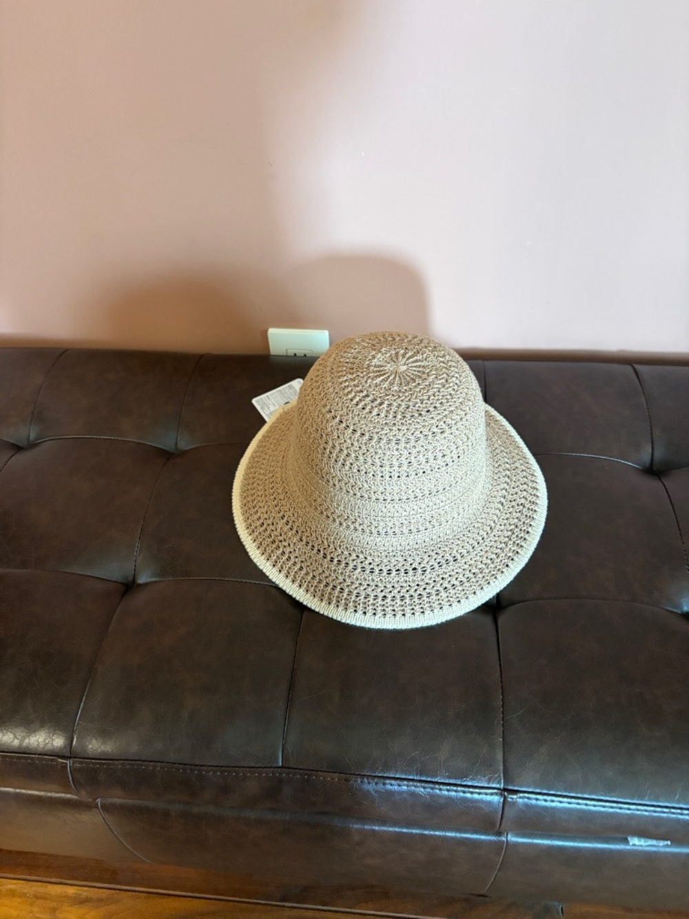 Brand new Women's Beige Crochet Sun Hat - Lightweight Beach Hat